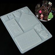 DIY Decor Tool Christmas House Cake Mold Chocolate Baking Mould Pudding Jelly shopping N8