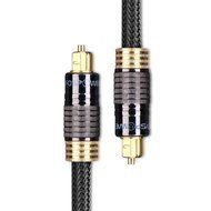 FosPower (3 Feet) 24K Gold Plated Toslink Digital Optical Audio Cable (S/PDIF) - Metal Connectors &amp; Braided Nylon... N2
