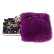 Spritech(TM) Bling Phone Case For LG G3 mini,3D Handmade Purple Crystal Silver Flower Pendant Accessary Design... N10