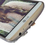 Spritech(TM) Bling Phone Case For LG G3 mini,3D Handmade Purple Crystal Silver Flower Pendant Accessary Design... N12
