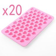 Xcellent Global 20 PCS Mini Heart Shape Silicone Ice Cube , Pink M-HG011x20 N2