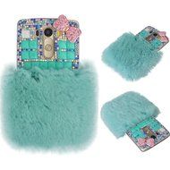 Spritech(TM) Bling Phone Case For LG G3 mini,3D Handmade Purple Crystal Silver Flower Pendant Accessary Design... N17