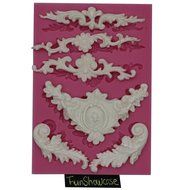 Funshowcase Baroque Style Curlicues Scroll Lace Fondant Silicone Mold for Sugarcraft, Cake Border Decoration,... N6