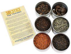 Loose Leaf Tea Sampler Gunpowder Green Tea, Lychee Congou Loose Tea, Rooibos Herbal Tea, and More, Loose Tea Sampler N3