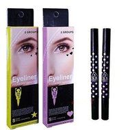 Trendy - 3 Groups 3gs Eyeliner Pen Polka ( Star Shape) DOT Variety Black