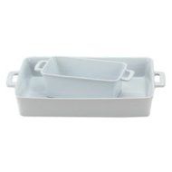 Omniware 1179204 2 Piece Baker Set with a Rectangle Baker and a Loaf Baker, White