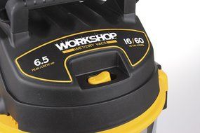 WORKSHOP Wet/Dry Vacs WS1600SS Stainless Steel 6.5-Peak Wet Dry Vacuum Cleaner, 16 Gallon N12