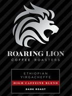 Ethiopian Yirgacheffe Dark French Roast, High Caffeine Blend - Roaring Lion (1lb. Ground Coffee) Perfect Blend...