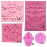 Funshowcase Baroque Style Curlicues Scroll Lace Fondant Silicone Mold for Sugarcraft, Cake Border Decoration,... N8