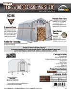 ShelterLogic 90397 5.5-Ounce Seasoning Shed with Clear PE Cover, 10 by 20 by 8-Feet