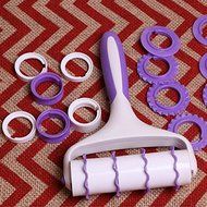 ASDOMO Fondant Cutter Strip Embosser Roller Wheel Set Sugarcraft Cake Decorating DIY Mould N5