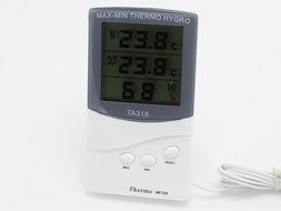 Professional Thermometer Hygrometer Tool Dual Sensor LCD Display Digital Indoor Outdoor Thermometer Min Max Record... N3
