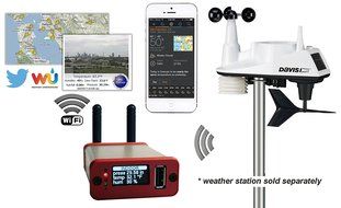 Ambient Weather WeatherBridgePro WiFi / 4G Cellular Internet Appliance for Ambient Weather Observer and Davis...