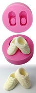 FOUR-C Silicone Cup Cake Mold Shoes Fondant Mould Color Pink N3