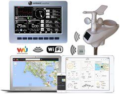 Ambient Weather WS-1001-WIFI OBSERVER Solar Powered Wireless WiFi Remote Monitoring Weather Station with Solar...