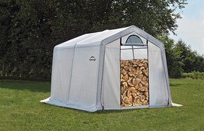 ShelterLogic 90397 5.5-Ounce Seasoning Shed with Clear PE Cover, 10 by 20 by 8-Feet N2