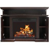 Dark Chololate Decor Flame Yellowstone 46" Mantle Media Fireplace For Up To 55" TV