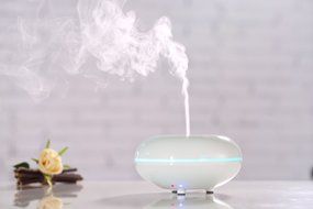 100ml Mini Essential Oil Diffuser Protable Cool Mist Humidifier Ultrasonic Aroma with 7 Color LED for Office Home... N2