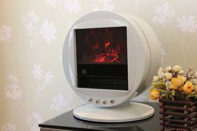 WBM HH-2001R Himalayan Heat 1500W Electric Fireplace Heater N4
