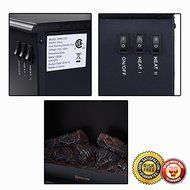 New Free Standing Electric 1500W Fireplace Heater Fire Flame Stove Wood Adjustable N2