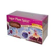 Celestial Seasonings Holiday Herbal Tea Sugar Plum Spice Caffeine Free 20 Tea Bags 1.6 oz