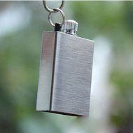 LUCKYAZ 2pcs Survival Emergency Camping Fire Starter Flint Match Stainless Steel Keychain Lighter for Camping... N2