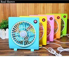 Summer Table USB Mini Fan For Home Office With 3 Rotary Vanes Desktop Electric Square Silent Rotate the Page Fan... N2