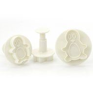DUFUSTORE Fondant Cake Bread Cookie Decorating Sugarcraft Plunger Cutter Tool Mold Penguin N3