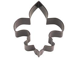 R&amp;M Fleur De Lis 4.5&quot; Cookie Cutter Brown With Colored, Durable, Baked-on Polyresin Finish