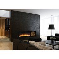 Moda Flame 35 Inch Cynergy Pebble Stone Built-In Wall Mounted Electric Fireplace