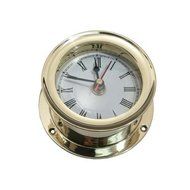 Ship's Clock Solid Brass Nautical Ships Maritime Timekeeper