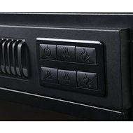 Rustic Style Indoor 24-Inch Electric Metal Firebox Insert, Black N2