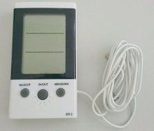 Grand Index Digital Thermometer and Humidity Meter Dt-2 with LCD Display,have Clock/temperature/humidity Function