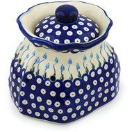 Ceramika Bona H0726H Polish Pottery Ceramic Garlic and Onion Jar Hand Painted, 9-Inch