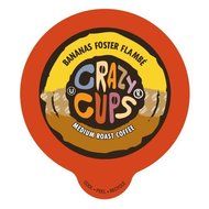 Crazy Cups Single Serve Coffee Cups for the K Cup Keurig, Bananas Foster Flambe, 22 Count