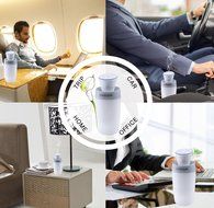 pureGLO USB Mini Humidifier - 250ML Ultrasonic Cool Mist Travel Portable Air Purifier - Quiet Personal Humidifier... N12