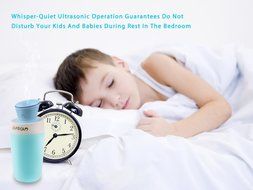 pureGLO USB Mini Humidifier - 250ML Ultrasonic Cool Mist Travel Portable Air Purifier - Quiet Personal Humidifier... N13