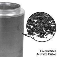 Hydroponic Grow Room Filter: 4&quot;x10&quot; Coconut Activated Charcoal Carbon N4