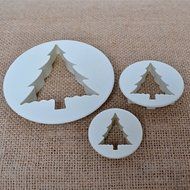 BleuMoo Christmas Tree Fondant Silicone Mould Icing Cake Decor Sugarcraft Mold N4