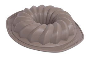 Internet&rsquo;s Best Silicone Fluted Spiral Cake Mold | Bundt Cake Pan | Bread Chocolate Bakeware | BPA Free N6