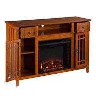 SEI AMZ3839E Salinas Electric Media Fireplace, Mission Oak N3