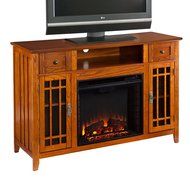 SEI AMZ3839E Salinas Electric Media Fireplace, Mission Oak N4