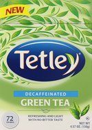 Tetley Green Tea Decaf, 72 Count (Pack of 6)