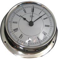 BARIGO Sky Series Quartz Ship's Clock - Stainless Steel Housing - 3.3" Dial