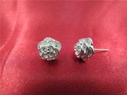 Fashion Women Silver Cherry Flower Ear Stud Earrings Jewelry New