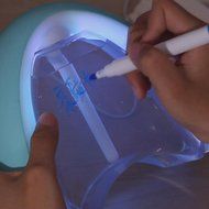 400ml USB Ultrasonic Humidifier 5 LED Light Changing Air Purifier Mist Maker Atomizer with Rewritable Board 8... N4