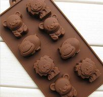 Lion Cow &amp; Bear Shaped Fondant Cake Chocolate Pan Candy Silicone Mold Baking Pan Cake Mould Decoration N3