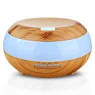 Dirky 300ml Wood Aroma Essential Oil Diffuser Whisper Quiet Cool Mist Humidifier With 7Color LED Lights Change... N2