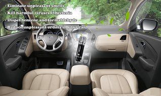 Dr.Luck Car Air Purifier Ionizer with Home/Office 12V Electricity Adapter. Removes Cigarette Smoke, unbearable... N2