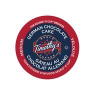 Timothy's German Chocolate Cake Flavored Coffee * 1 Box of 24 K-Cups * N2